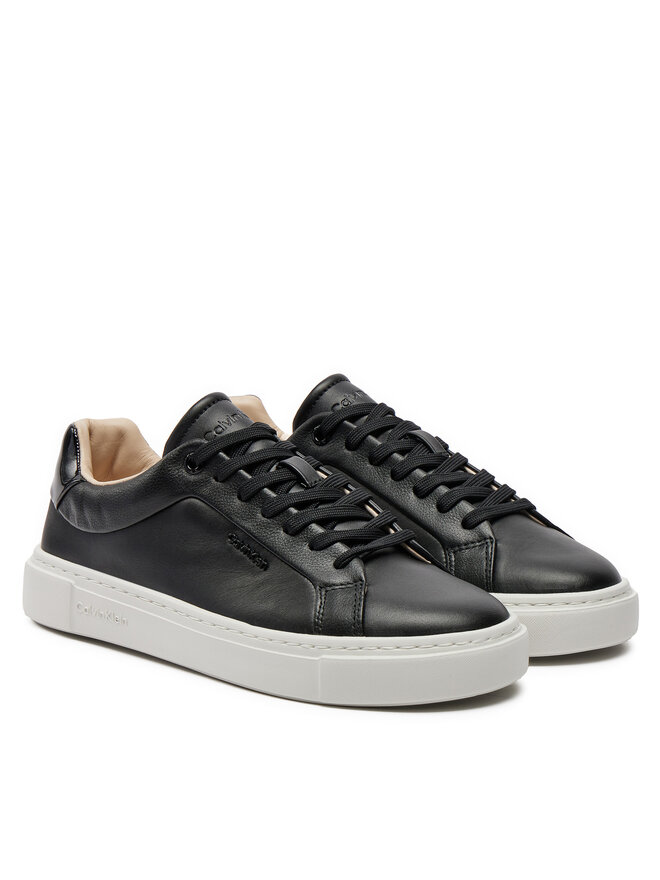 Calvin Klein Sneakersy Calvin Klein Cupsole Lace Up W/Ml Lth HW0HW02119 Čierna