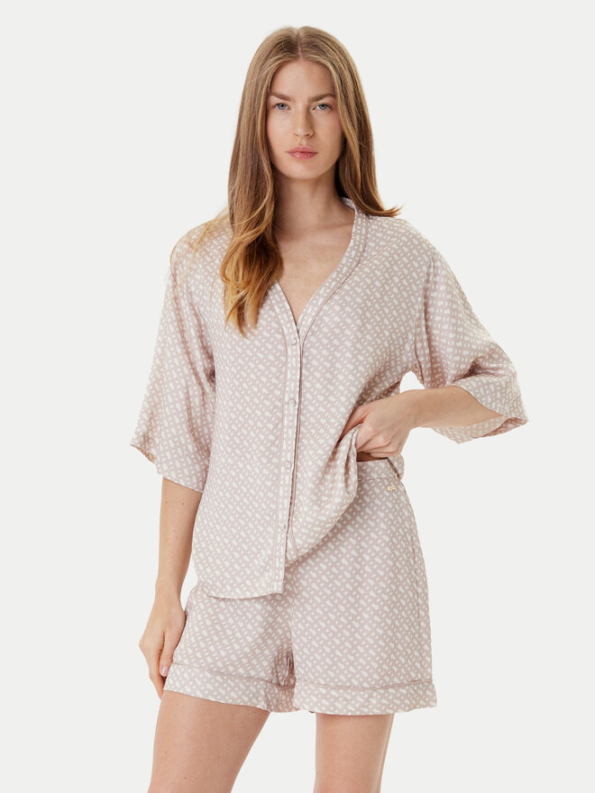 BOSS BOSS Shorts de pijama Sateen 50545612 Beis Regular Fit