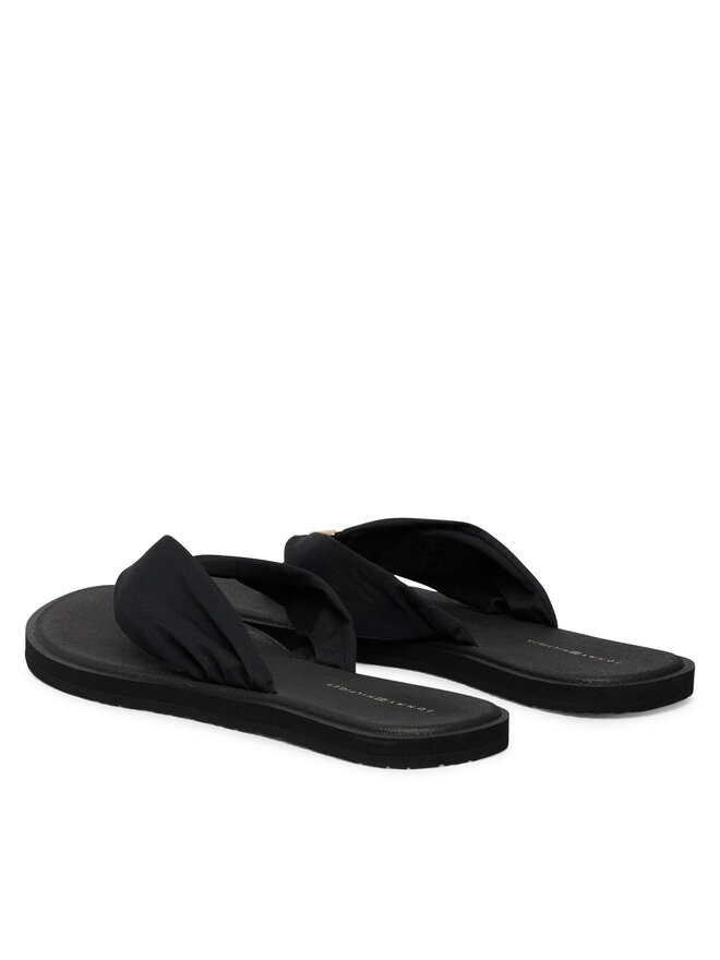 Tommy Hilfiger Zehentrenner Tommy Hilfiger Scandi Soft Summer Sandal FW0FW09421 Schwarz