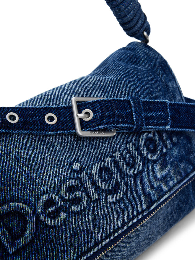 Desigual Geantă Desigual Half Logo 25SAXD23 Albastru