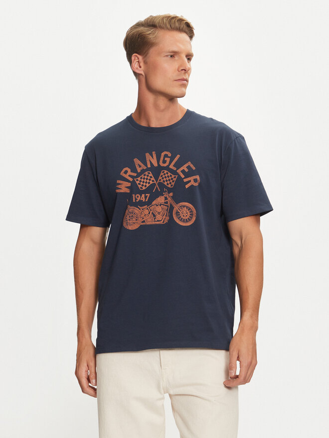 Wrangler Wrangler T-Shirt Americana 112357436 Dunkelblau Regular Fit