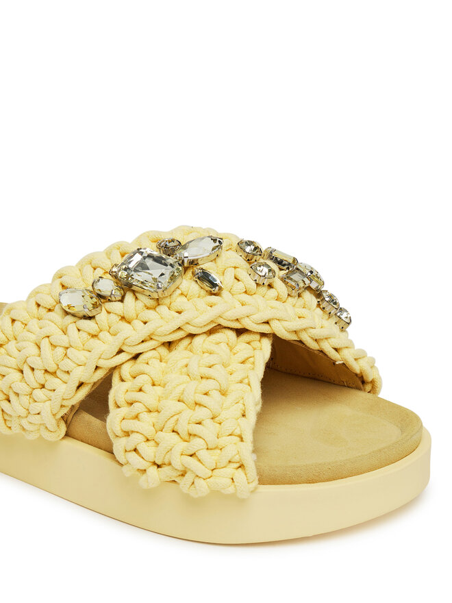 Inuikii Papucs Inuikii Woven Stones 70104-106 Sárga