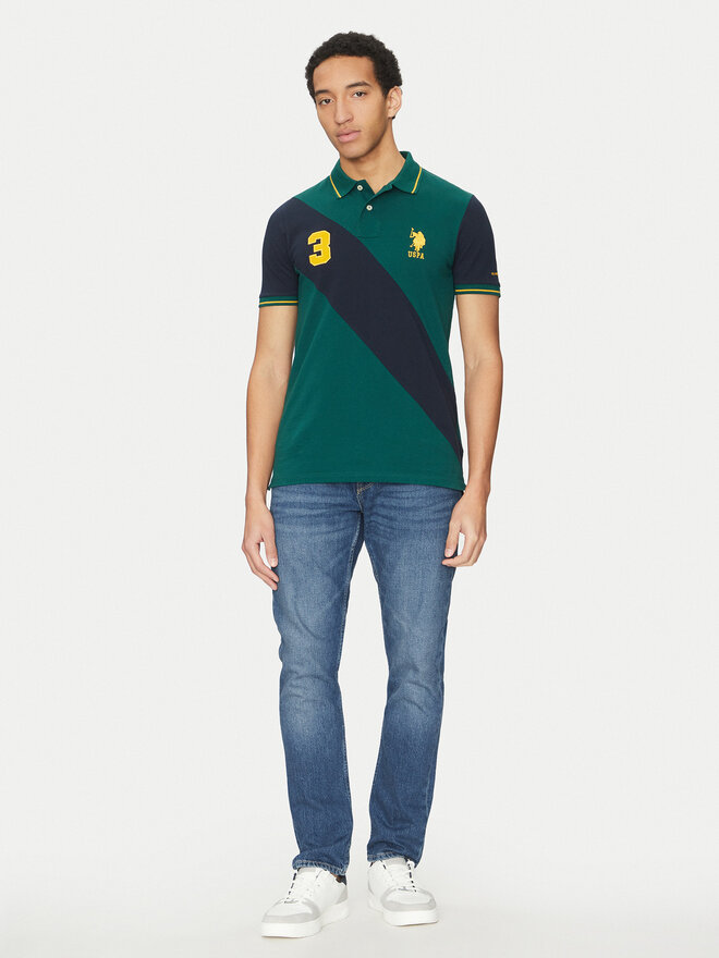 U.S. Polo Assn. U.S. Polo Assn. Polo marškinėliai MUP3996 Žalia Regular Fit