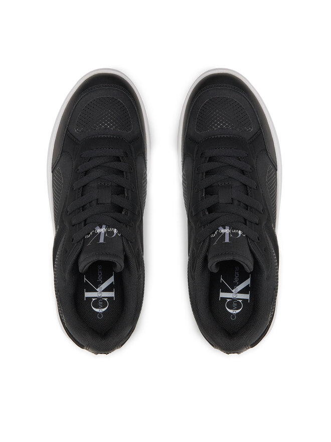 Calvin Klein Jeans Сникърси Calvin Klein Jeans Bold Platf Low Lace Mix In Mtl YW0YW01471 Черен