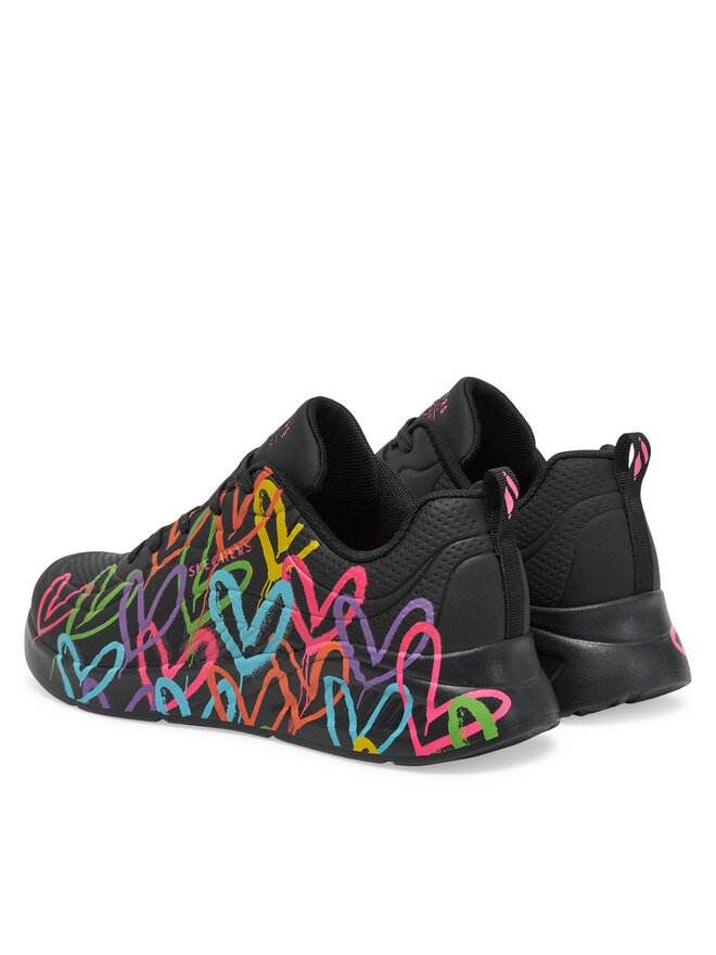 Skechers Αθλητικά Skechers Uno Lite - Heat of Lights 177977/BKMT Μαύρο