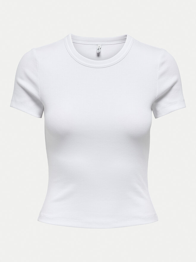 ONLY ONLY Camiseta Val 15339774 Blanco Slim Fit
