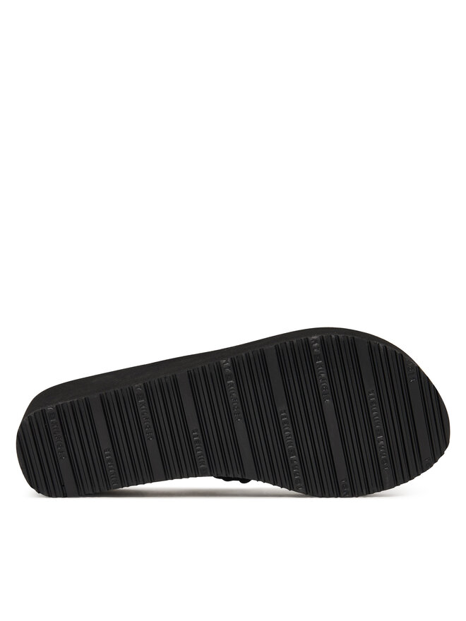 Tommy Hilfiger Zehentrenner Tommy Hilfiger Th Wedge Braided Summer Sandal FW0FW09198 Schwarz