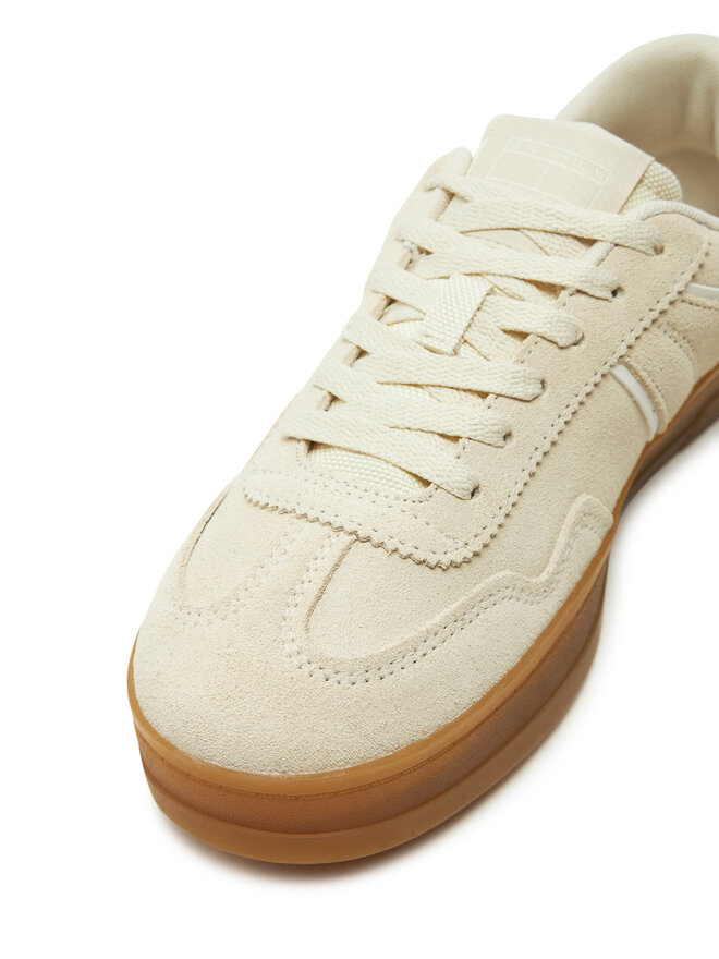 Tommy Jeans Sneakersy Tommy Jeans The Greenwich Suede EN0EN02696 Écru