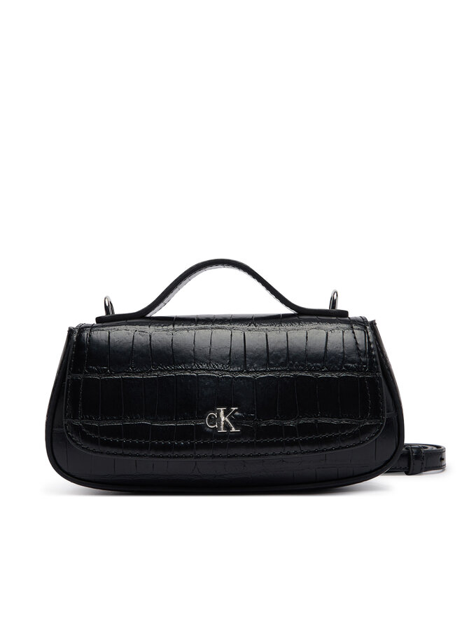 Calvin Klein Handtasche Calvin Klein Ck Croc Top Handle Bag LV04F3903G Schwarz