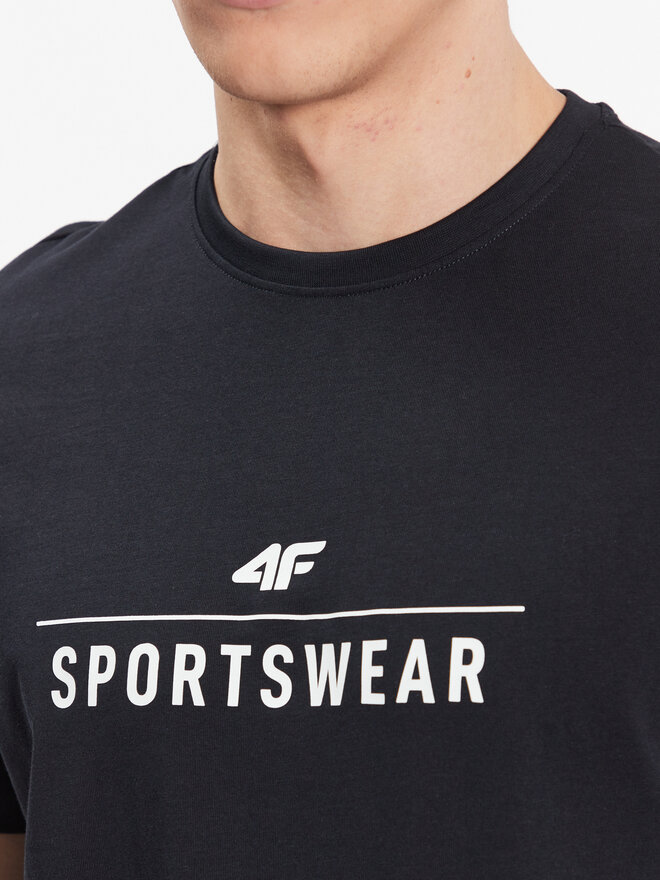 4F 4F T-Shirt 4FSS23TTSHM539 Σκούρο μπλε Regular Fit