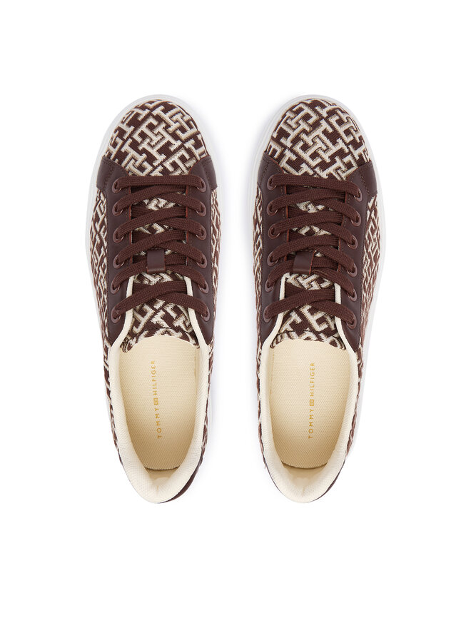Tommy Hilfiger Sneakers Tommy Hilfiger Chic Platform Monogram FW0FW09398 Braun