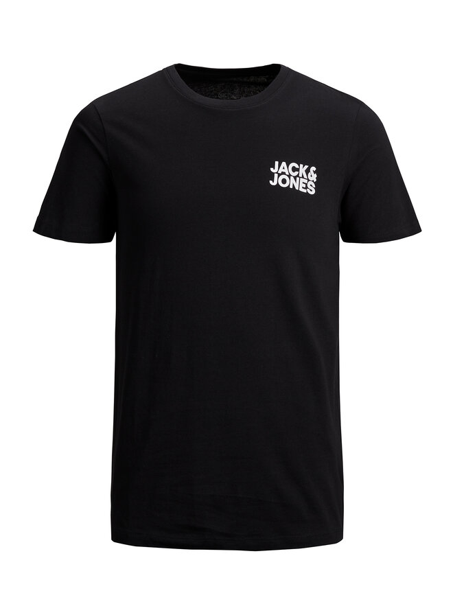 Jack&Jones Jack&Jones 3 db póló Corp Logo 12191762 Fekete Slim Fit