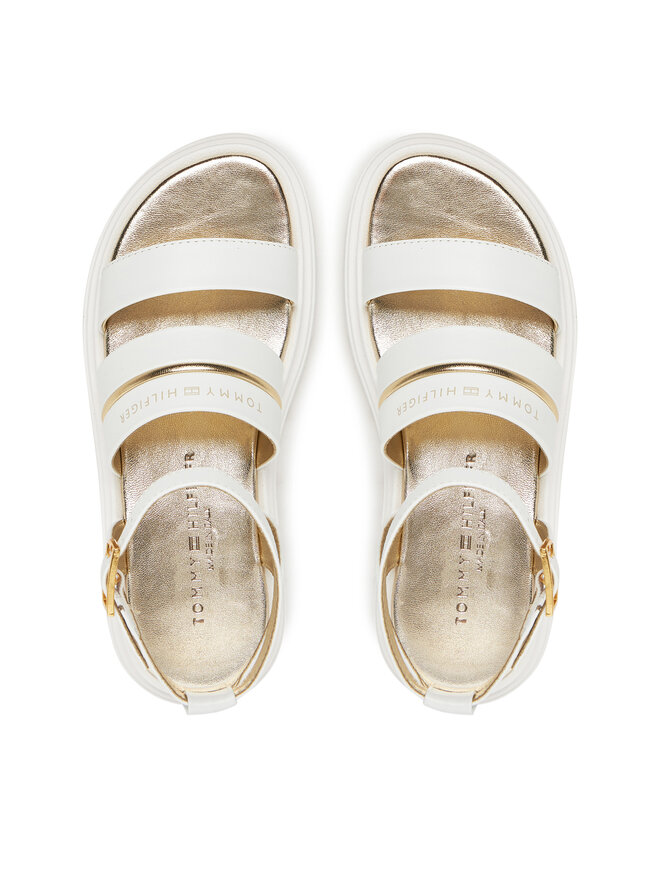 Tommy Hilfiger Sandały Tommy Hilfiger Sandal T4A2-33798-0371 S Biały
