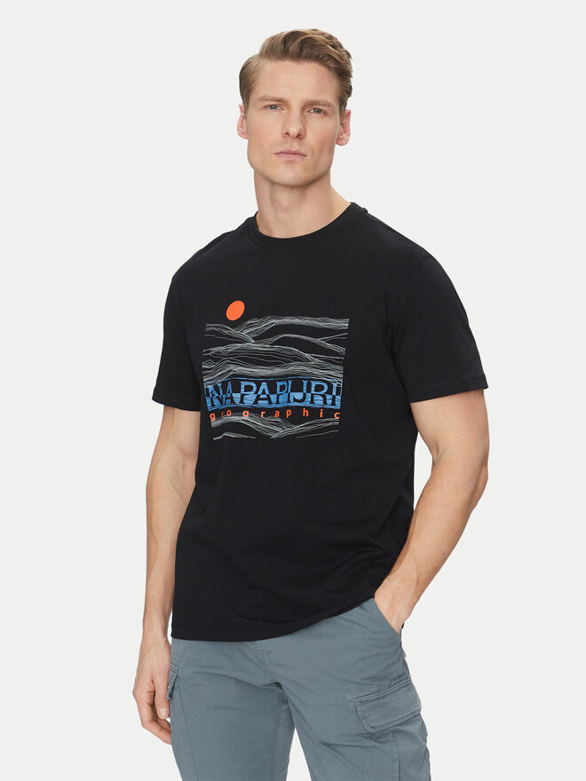 Napapijri Napapijri T-Shirt S-Buti NP0A4INM Schwarz Regular Fit