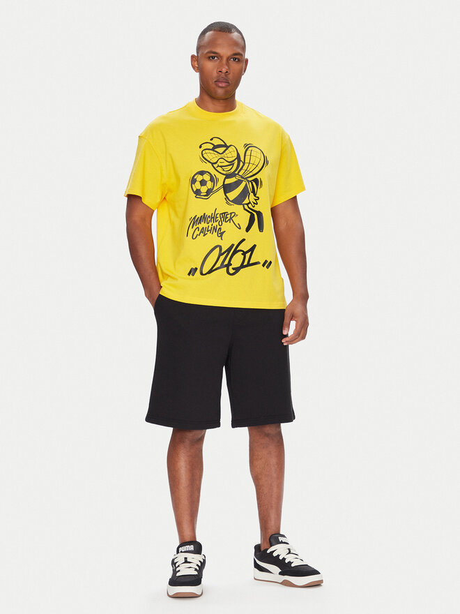 Puma Puma Marškinėliai CWC Hoops x Man City 631696 Geltona Regular Fit