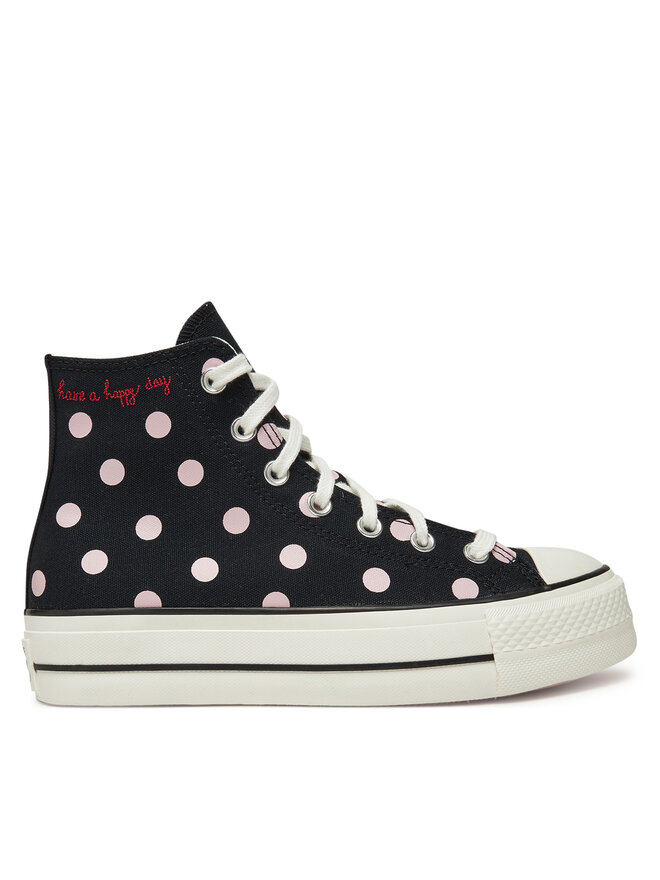 Converse Trampki Converse Chuck Taylor All Star Lift Platform Polka Dots A10688C Czarny
