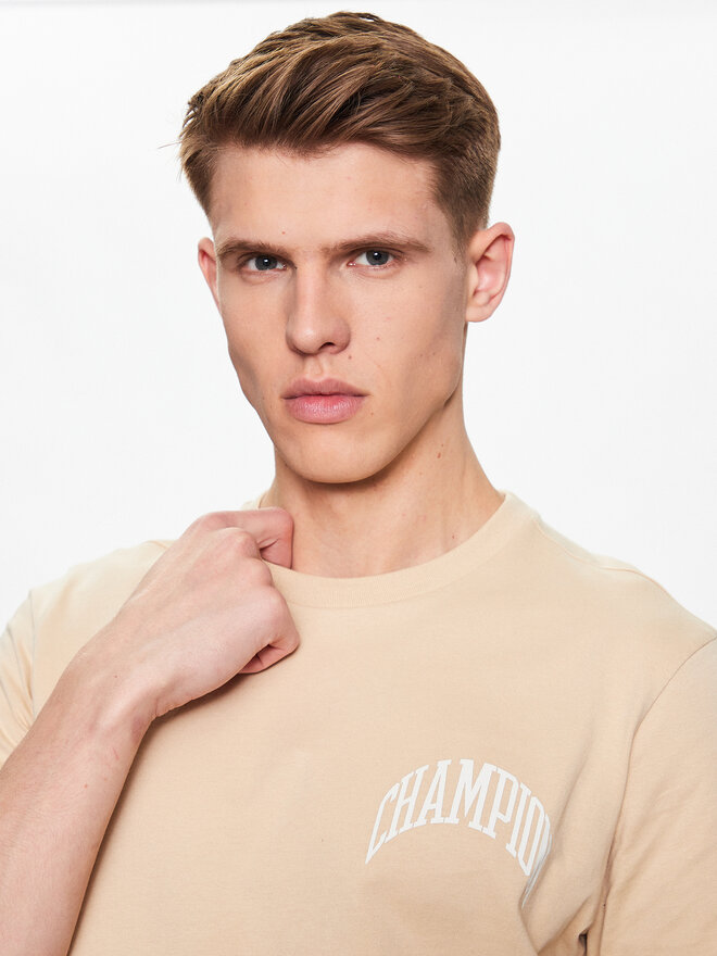 Champion Champion Marškinėliai 218521 Smėlio Regular Fit