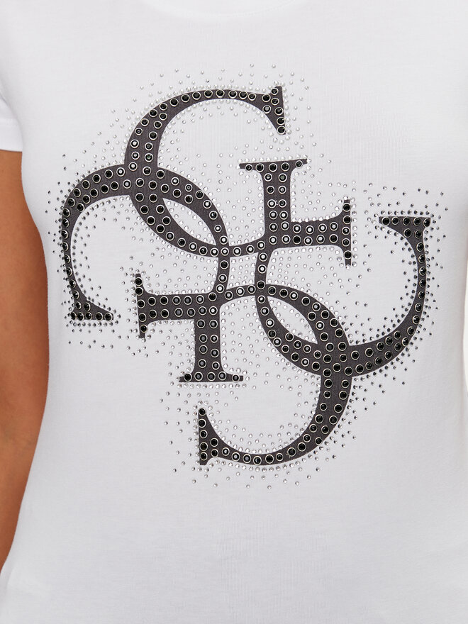 Guess Guess Póló W4YI37 J1314 Fehér Regular Fit