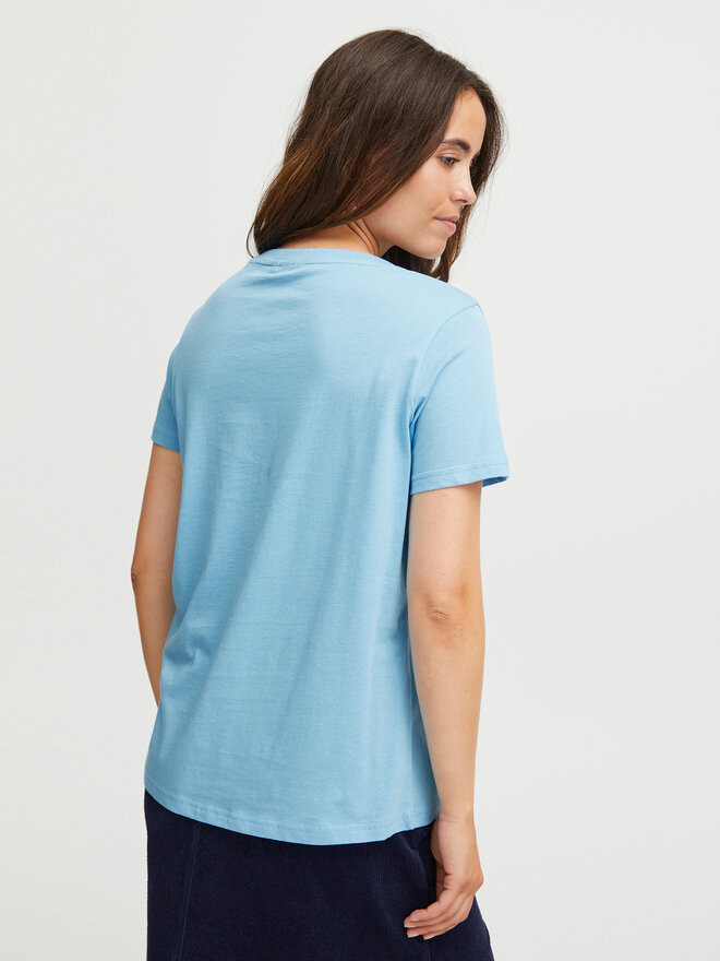 Fransa Fransa Футболка 20612765 Голубий Regular Fit