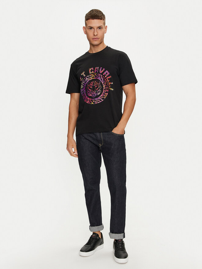 Just Cavalli Just Cavalli Футболка 76OAHC17 Чорний Regular Fit