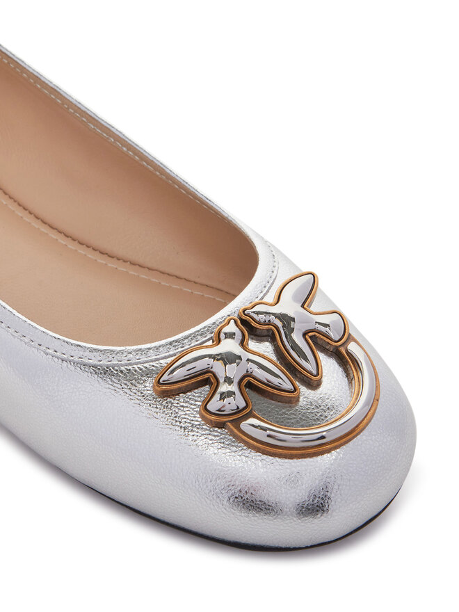 PINKO Baleriny PINKO Gioia 03 SD0295 P049 Srebrny