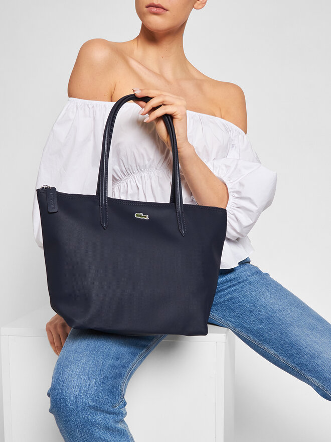 Sac a main lacoste bleu marine hot sale