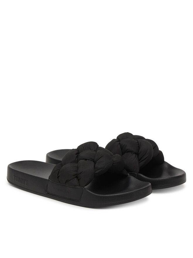 Tommy Jeans Pantoletten Tommy Jeans Tjw Braided Slides EN0EN02975 Schwarz