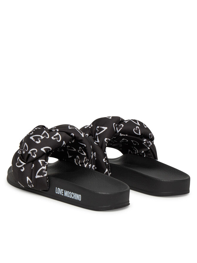 LOVE MOSCHINO Klapki LOVE MOSCHINO JA28312G0MIW100B Czarny
