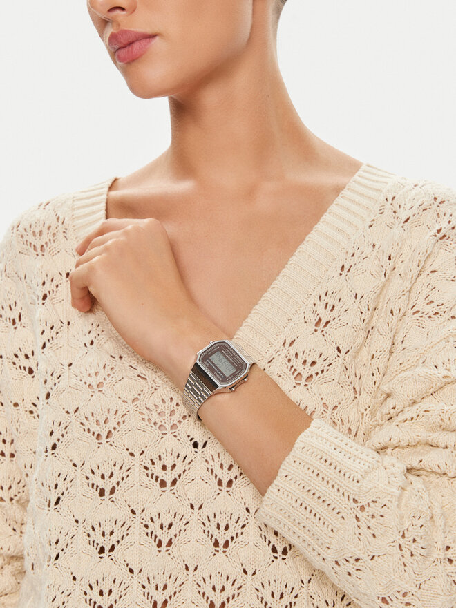 Casio Zegarek Casio A168WA-5AYES Srebrny