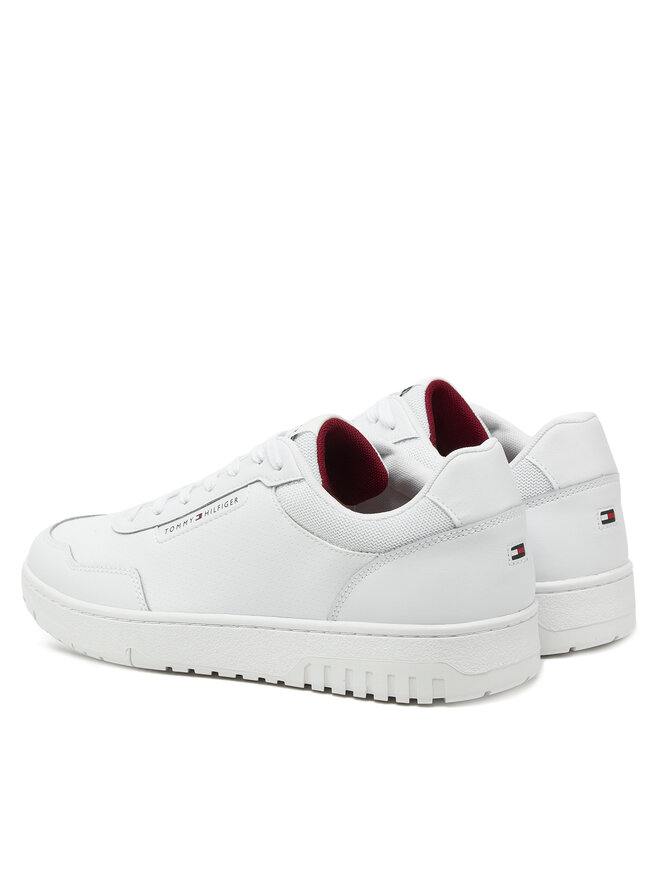 Tommy Hilfiger Αθλητικά Tommy Hilfiger Th Basket Core Lth Pinperf FM0FM05466 Λευκό