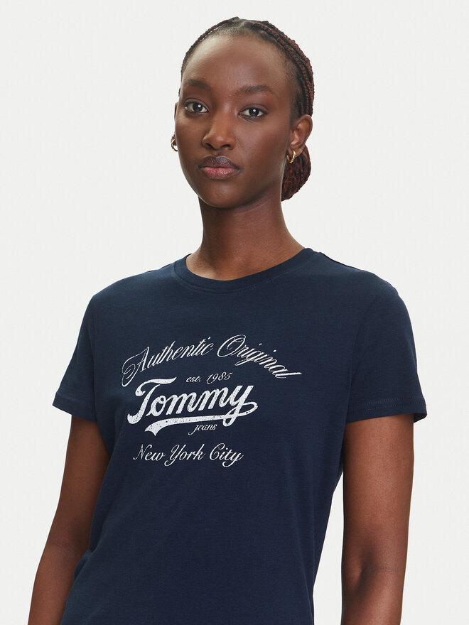 Tommy Jeans Tommy Jeans Póló Essential DW0DW21404 Sötétkék Regular Fit