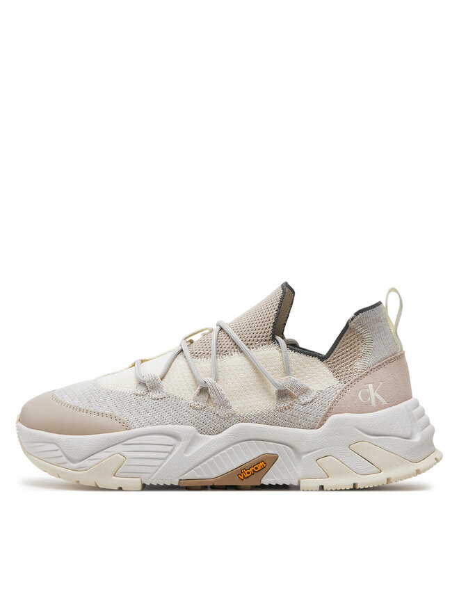 Calvin Klein Jeans Sneakers Calvin Klein Jeans Chunky Vibram Sock Mix Mg Uc YM0YM00962 Écru