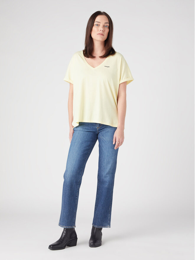 Wrangler Wrangler Póló W7XKEVX6Z 112328929 Sárga Regular Fit