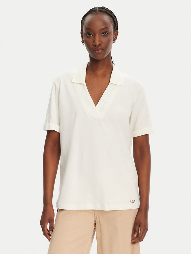 Liu Jo Sport Liu Jo Sport Póló TA5187 J6308 Fehér Relaxed Fit