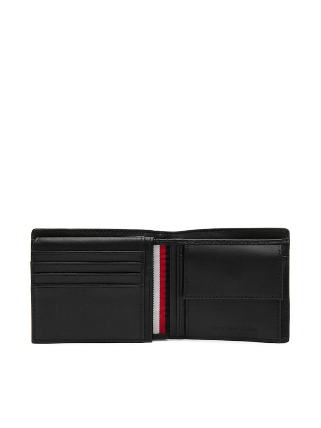 Tommy Hilfiger Velká pánská peněženka Tommy Hilfiger Th Corp Cc Flap And Coin AM0AM13246 Černá