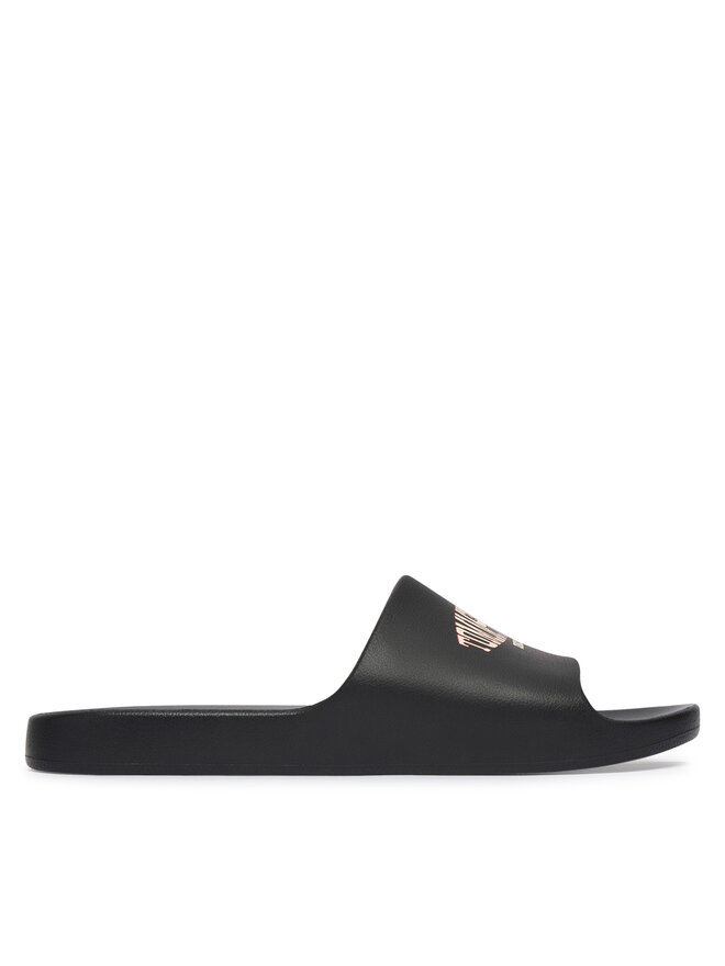Tommy Jeans Pantoletten Tommy Jeans Wavy Flag Logo EM0EM01700 Schwarz