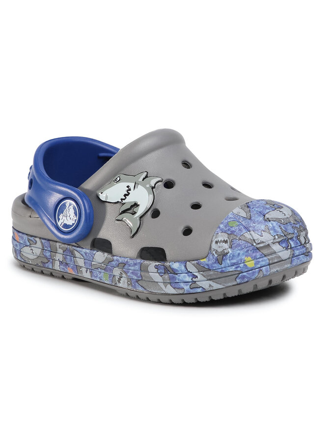 Pantoletten Crocs Bump It Graphic Clog K 204126 Grau eschuhe
