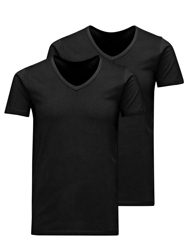 Jack&Jones Jack&Jones 2er-Set T-Shirts Basic 12133914 Schwarz Slim Fit