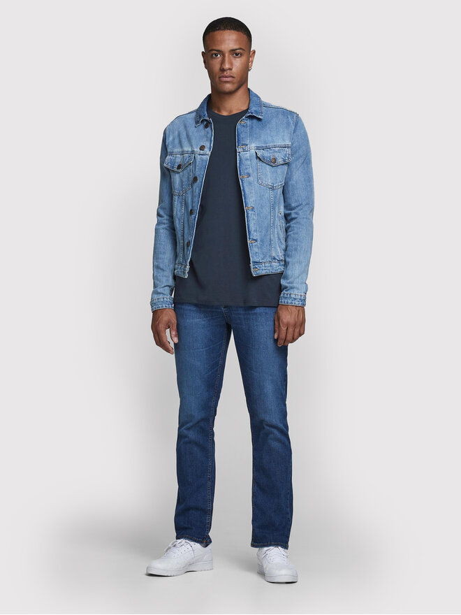 Jack&Jones Jack&Jones Marškinėliai Orrganic Basic 12156101 Tamsiai mėlyna Slim Fit