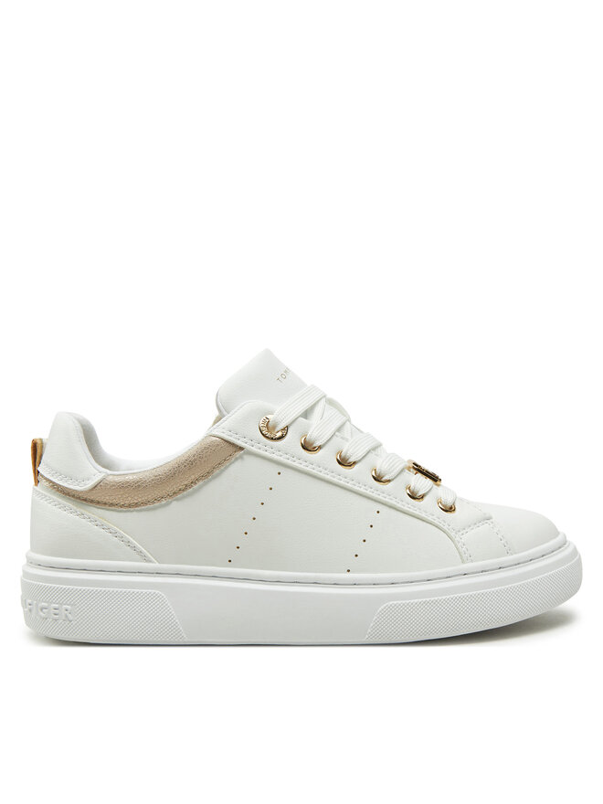 Tommy Hilfiger Sneakersy Tommy Hilfiger Low Cut Lace-Up Sneaker T3A9-33743-1355 S Biały