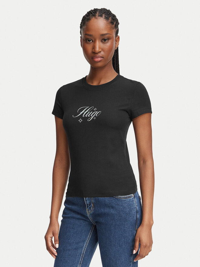 HUGO HUGO T-Shirt 90's Tee_B_2 50575967 Schwarz Slim Fit