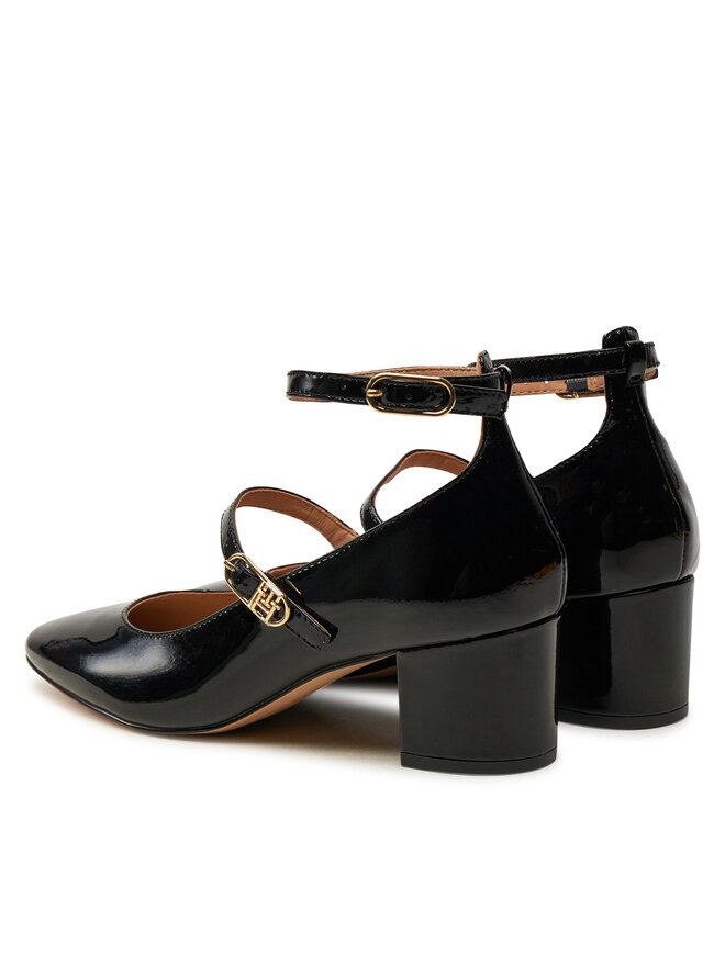 Tommy Hilfiger Décolleté Tommy Hilfiger Pump Double Strap Patent Leather FW0FW08566 Nero