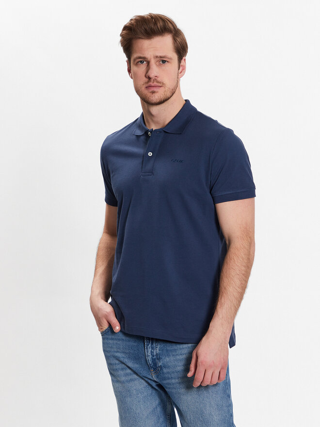 Geox Geox Polo marškinėliai Piquet M3510B-T2649 F4070 Mėlyna Regular Fit