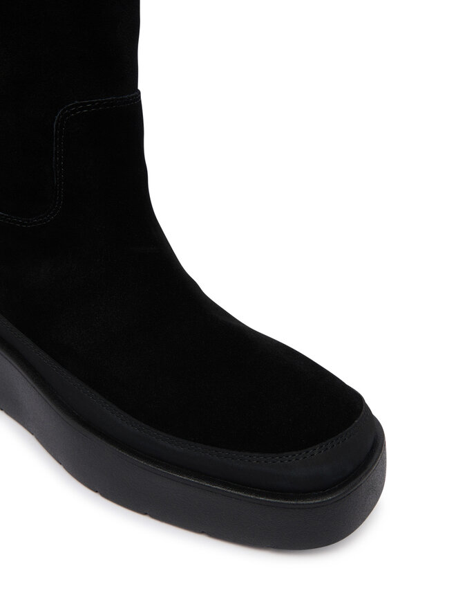 Calvin Klein Schneeschuhe Calvin Klein Flatform Mid Boot Suede Wl HW0HW03181 Schwarz