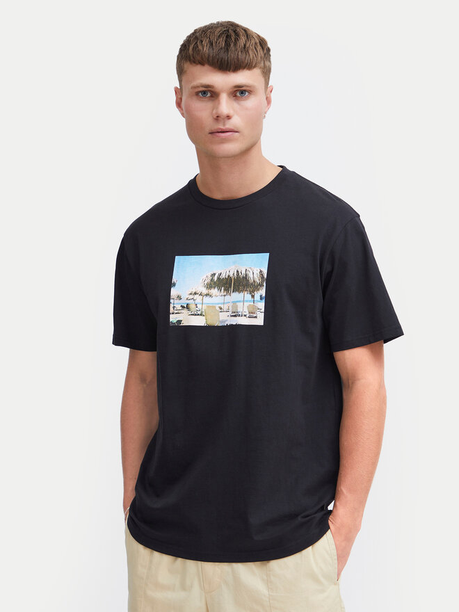 Solid Solid Camiseta 21108237 Negro Regular Fit
