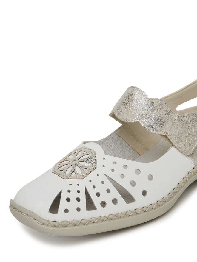 Rieker Pantofi Rieker 41368-80 Alb