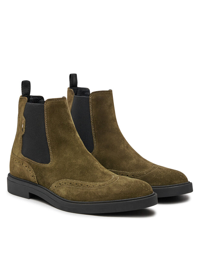 BOSS Klassische Stiefeletten Boss Calev 50523007 Khakifarben