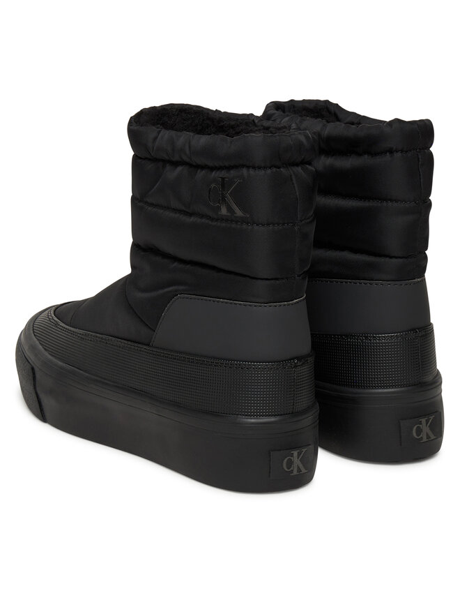 Calvin Klein Schneeschuhe Calvin Klein Vulc Flatf Snowboot Nylon Mix Mg YW0YW01977 Schwarz