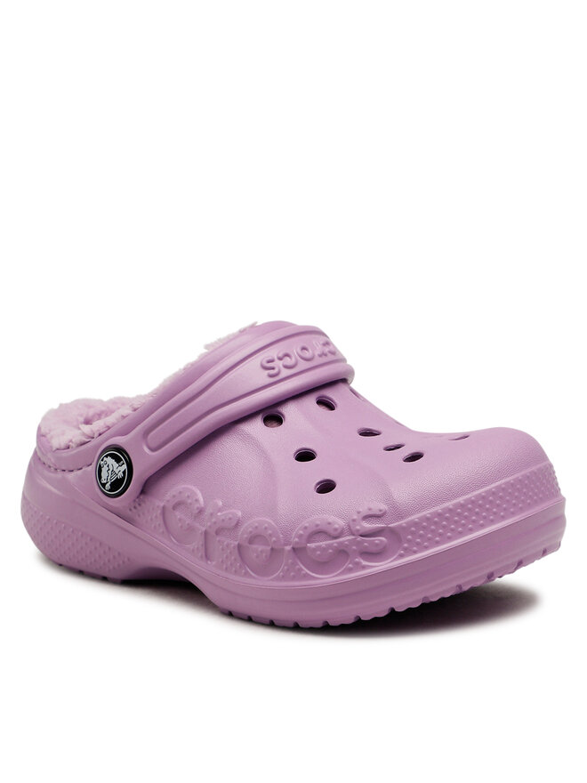 Crocs Klapki Crocs Baya Lined Clog K 207500-5Q5 Fioletowy