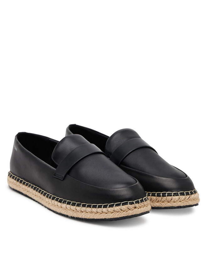 Calvin Klein Espadrile Calvin Klein Espadrille W/Ck Hw - Lth HW0HW02390 Negru